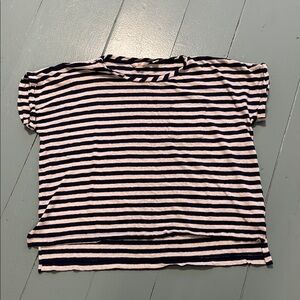 Vineyard Vines Striped Tee - Navy and White size xl